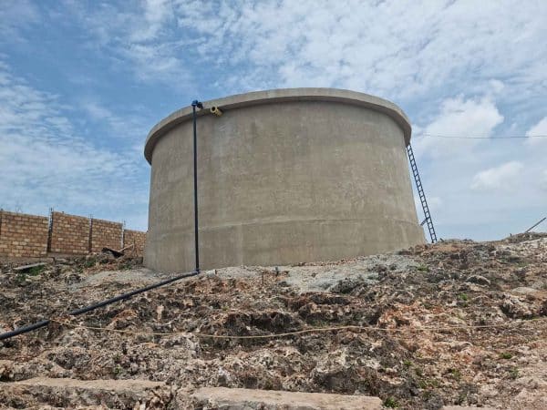 Onground water tank at Unguja Island Consultancy Services for the Design and Construction Supervision of On-ground (2Nos) and Elevated (8Nos) Water tanks